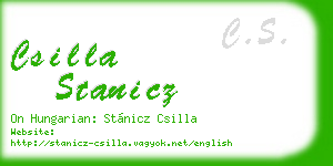 csilla stanicz business card